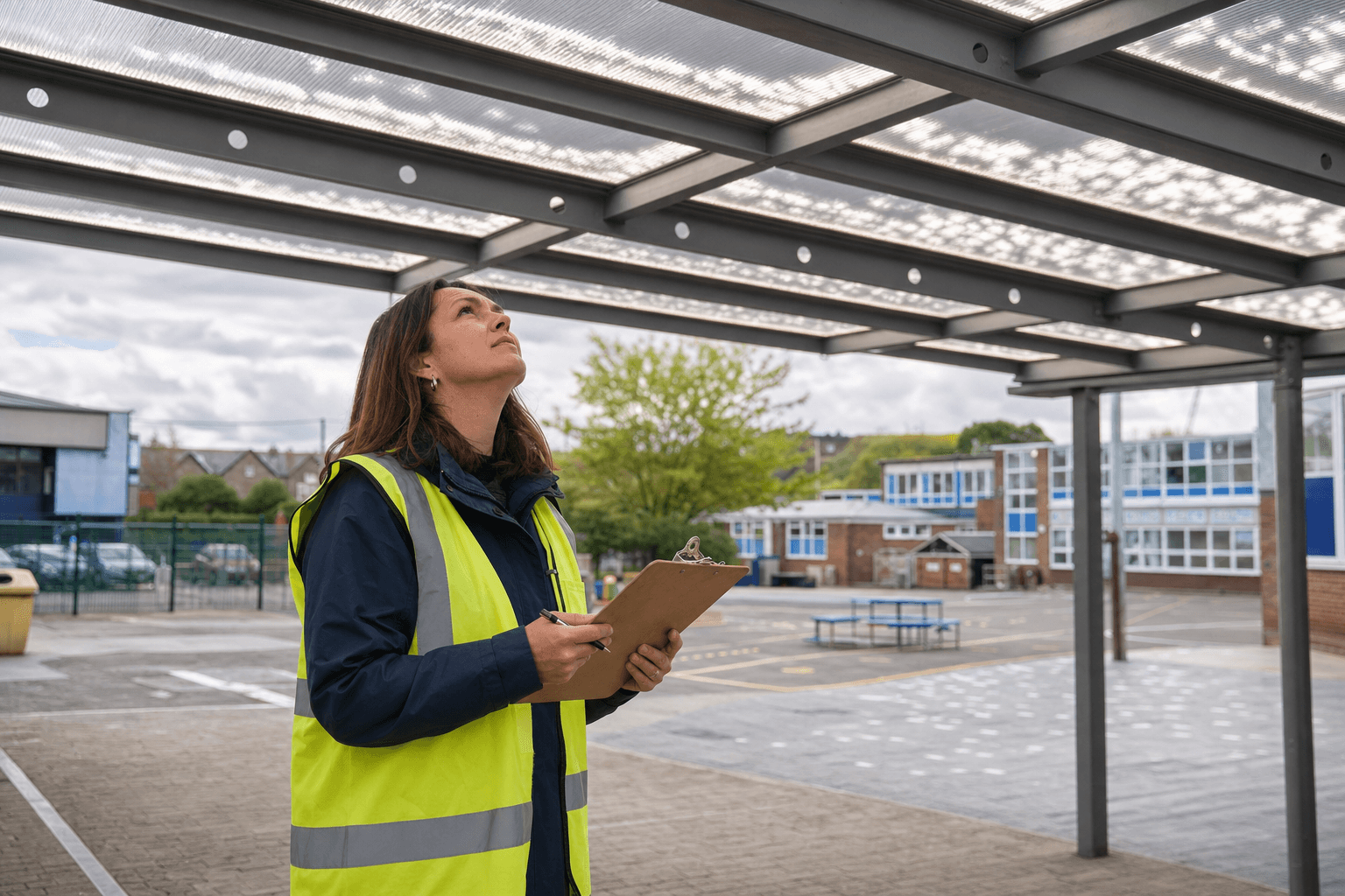 How to Specify a Covered Walkway for Your School: Materials, Sizes and What to Ask For