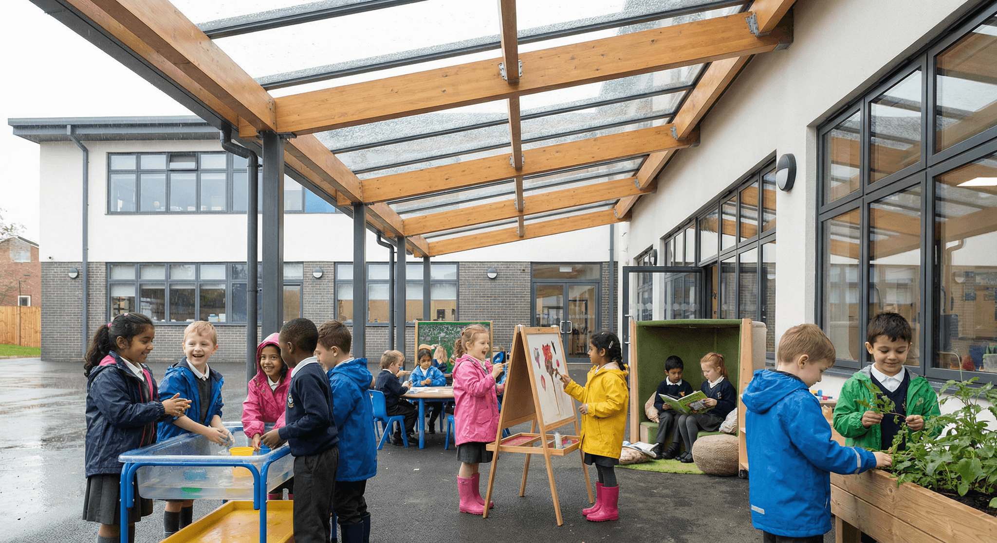 How Covered Walkways Increase Outdoor Learning Time by 30% in UK Schools