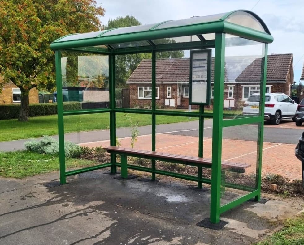 Broughton Town Council bus shelter installation by Alotek
