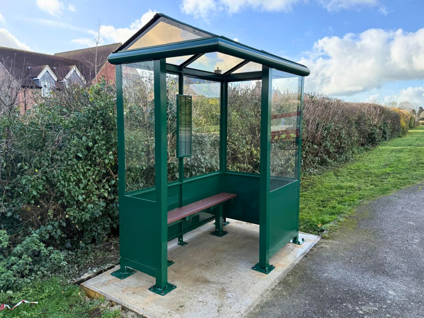 Local authority bus shelter - Whitchurch Parish Council installation