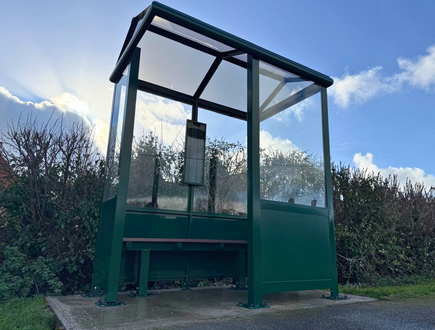 Alotek bus shelter installation Whitchurch Parish Council