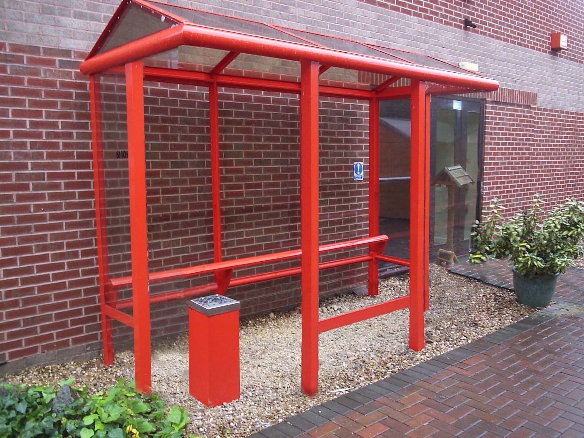Example of smoking shelters made by Alotek Shelters